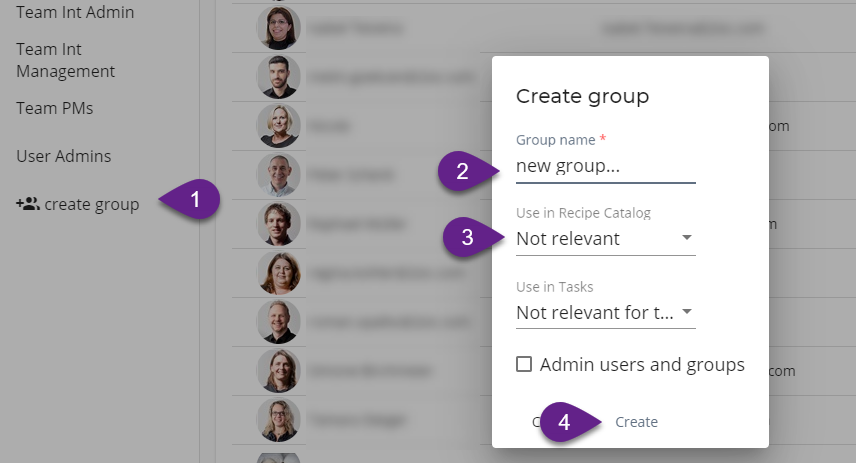 create group and give permissions